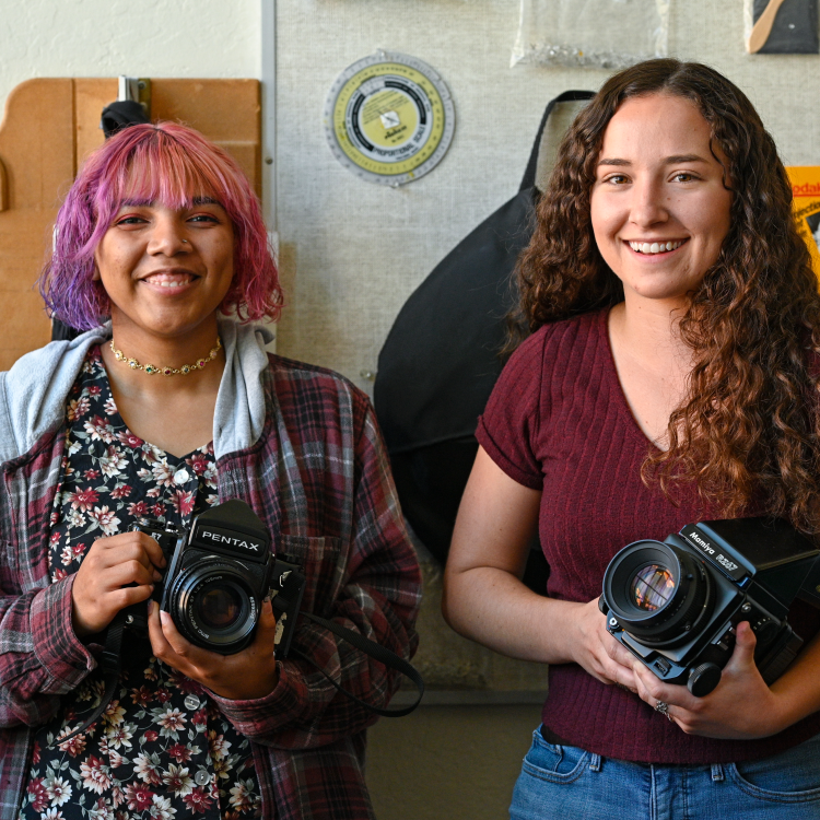 students with cameras