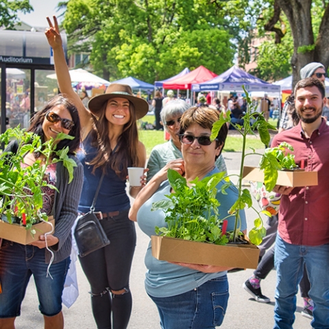 Buying plants at Day Under the Oaks